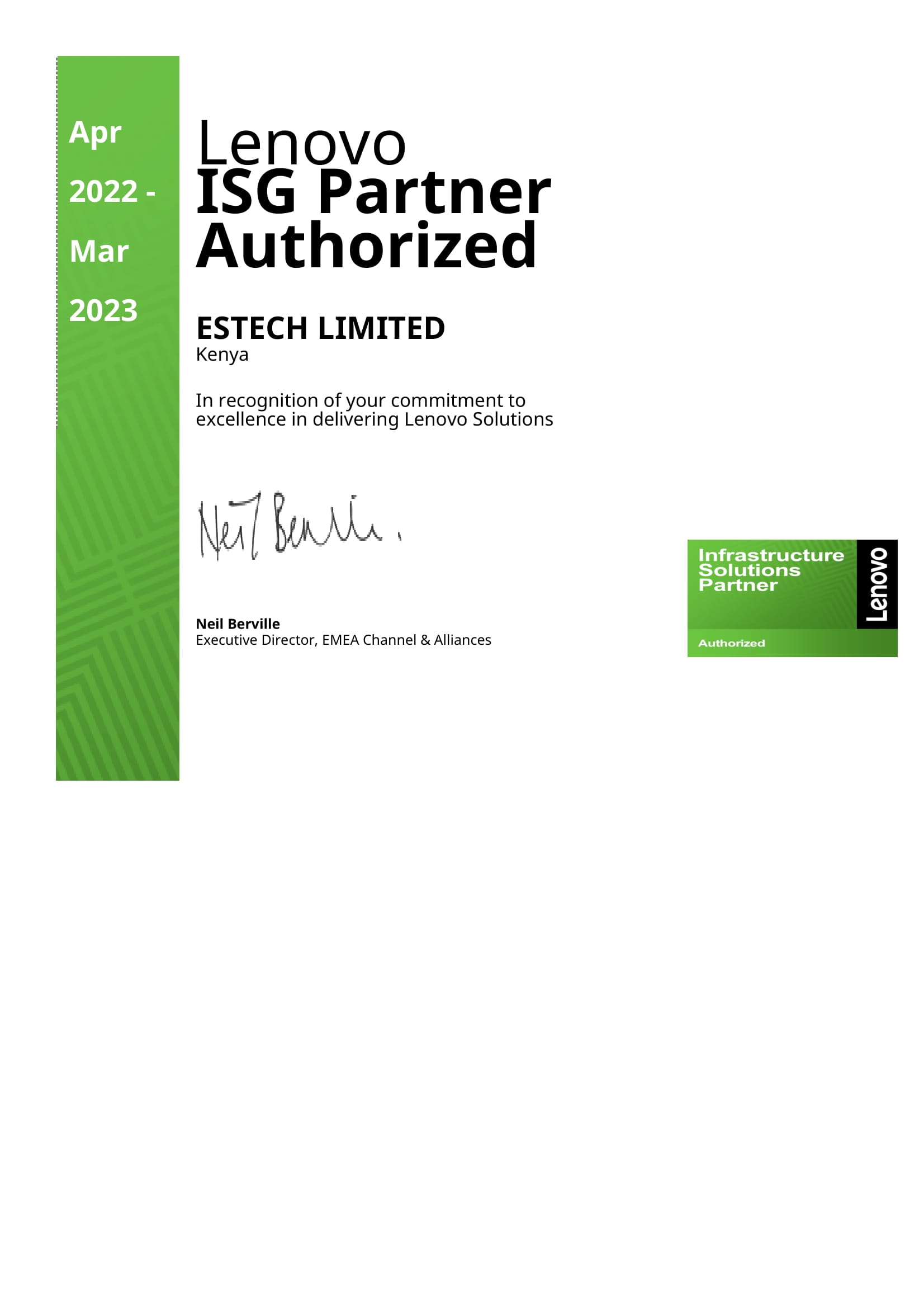 Lenovo ISG Partner